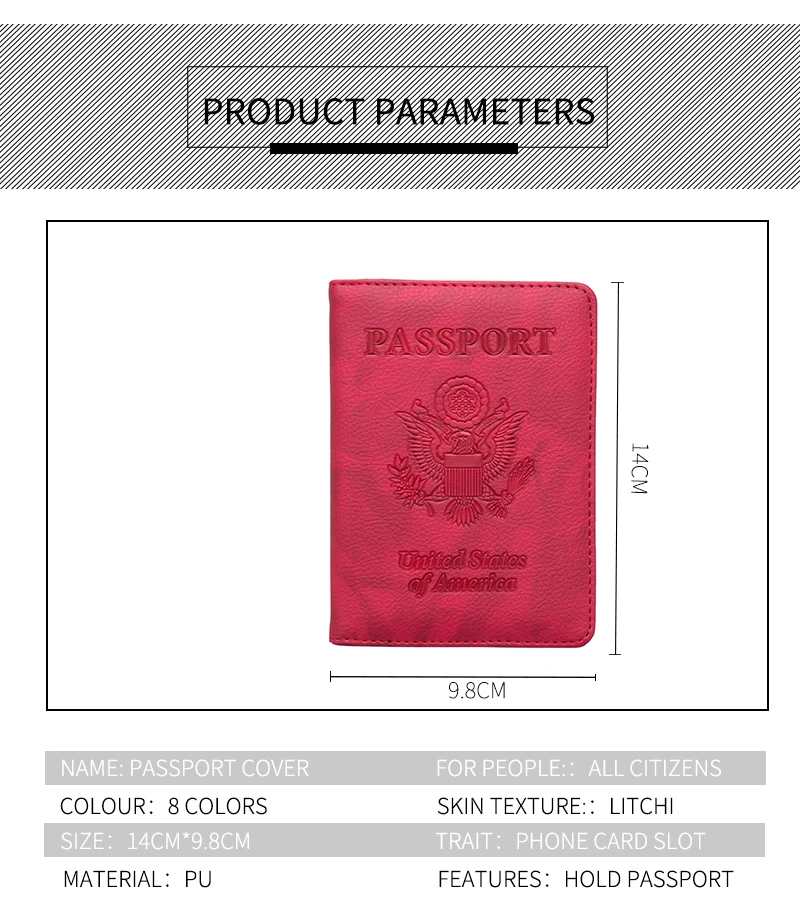 Бренд Etaofun, хит, США, Обложка для паспорта, для документов, для женщин, кожзам, Обложка для паспорта, для мужчин, держатель для кредитных карт, чехол для США и Америки
