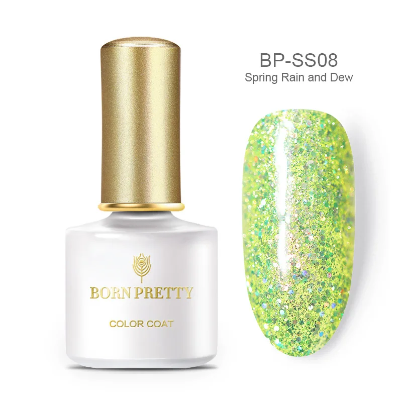 BP-SS08 BORN PRETTY, 6 мл, чистый цветной гель для ногтей, лак, серый, синий цвета, замачиваемый, УФ светодиодный, Полупостоянный Гибридный Гель для дизайна ногтей - Цвет: BP-SS08