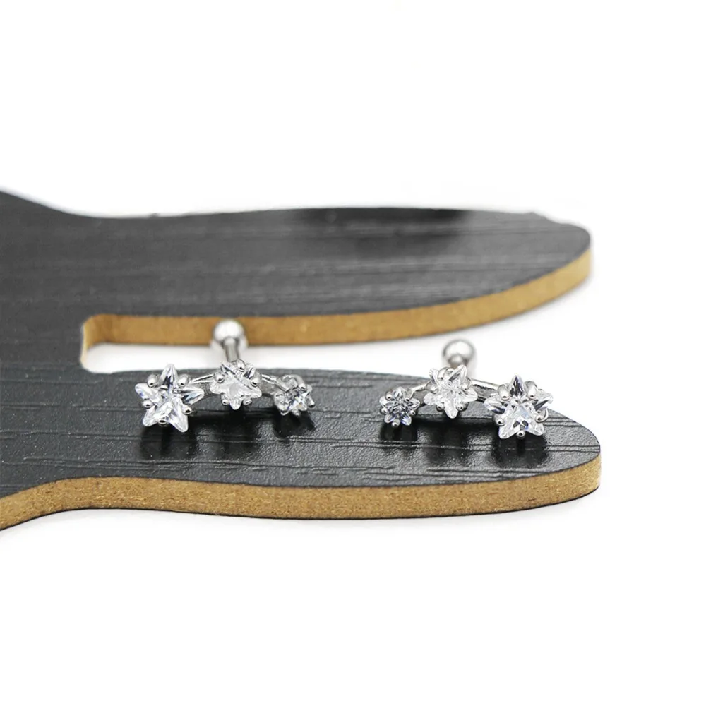 Stainless Steel Star Ear Daith Piercing Zircon Cuff J | Украшения и аксессуары