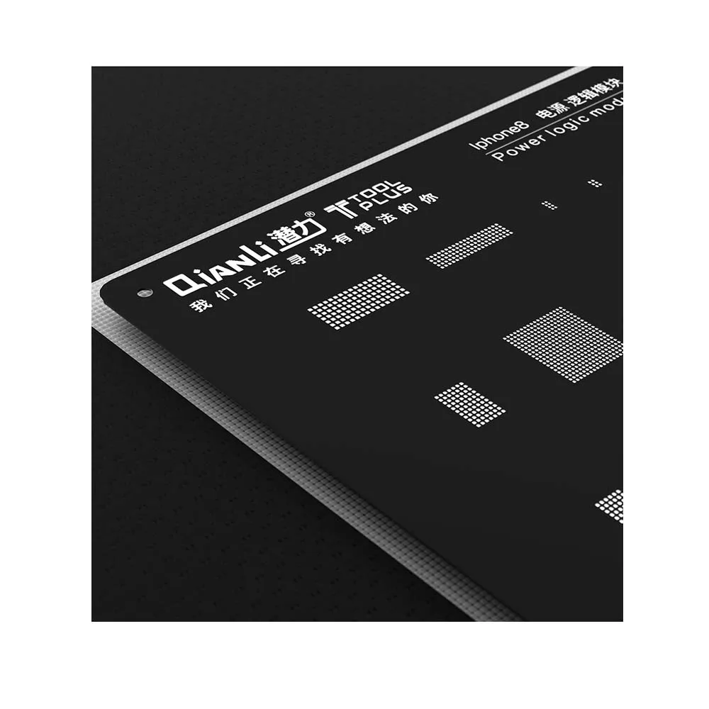 Qianli Power Logic Module трафарет с квадратным отверстием черный для iPhone 5S 6 6S 7 8 Reballing |