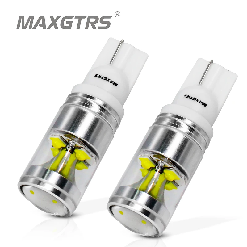 2x T10 194 168 W5W Cree чип 30 Вт клиновидная База автомобильный светодиодный светильник заднего хода запасной светильник с линзой проектора для Toyota hyundai