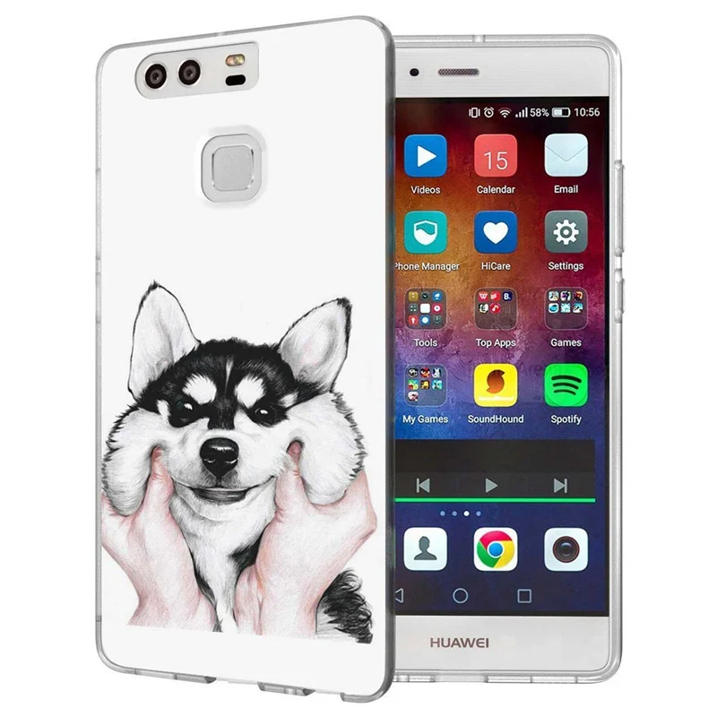 For Huawei P9lite/P8 Lite 2016 2017 Y5 II 2 Y5ii / Y6 Compact Honor 5A LYO-L21 Soft TPU Silicone Pattern Clear Case B042 |