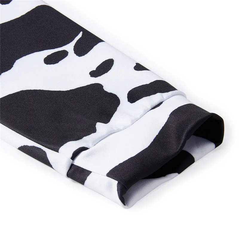 Платье с капюшоном и принтом коровы женские свободные длинные толстовки свитшот