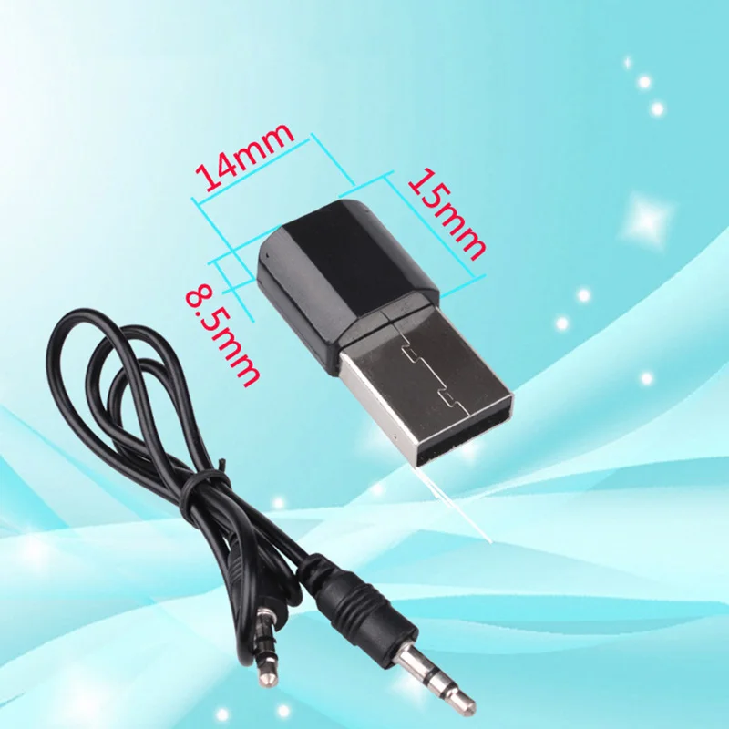 Mini Car Bluetooth Aux 3.5mm receiver 10m Transmission Wireless Usb 2.0 Adapter Mp3 Stereo Music Receiver |