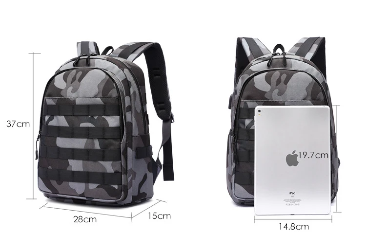 PUBG рюкзак мужская сумка Mochila Pubg Battlefield infants пакет камуфляж путешествия холст USB Jack Многофункциональный рюкзак