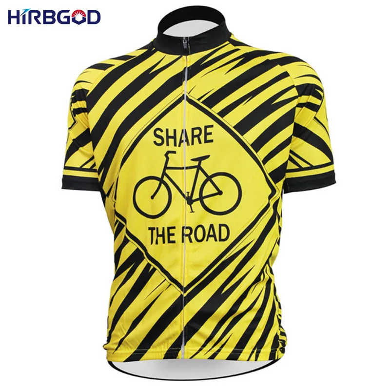 HIRBGOD Share The Road желтая Классическая велосипедная Джерси в стиле ретро одежда для