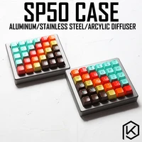 anodized aluminium case for sp50 50 custom keyboard acrylic panels stalinite diffuser can support rotary brace supporter