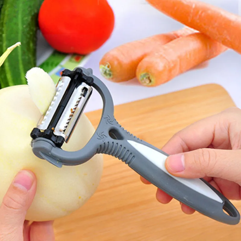 360 Degree Rotary Multi-functional Stainless Steel Vegetable Fruit Peeler Kitchen Accessories Potato Carrot Parer Cutter D20 | Дом и сад