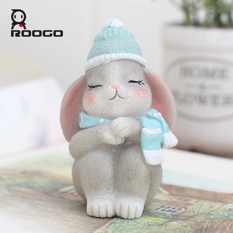 ROOGO аксессуары для украшения дома теплые фигурки кроликов в форме сердца новое