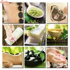 ShineHome-настенное художественное полотно, живопись, принты, спа, тело, Ногтевой Салон, искусственное каменное полотенце, декоративные картины, плакаты без рамки