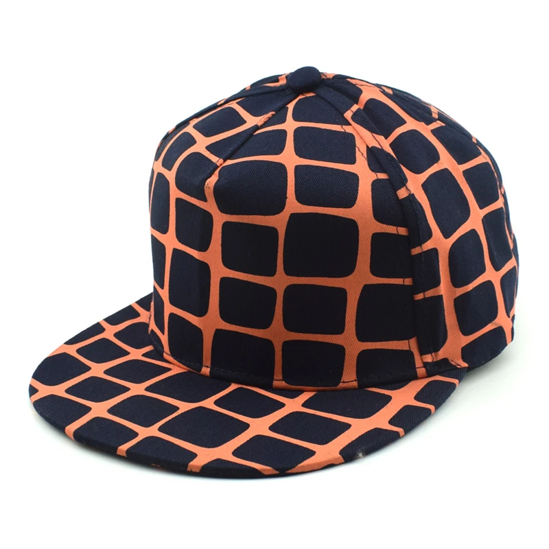 Мода 2017 г. Стиль Бейсбол Кепки Спорт Snapback шляпа S печати больших решетки хип хоп