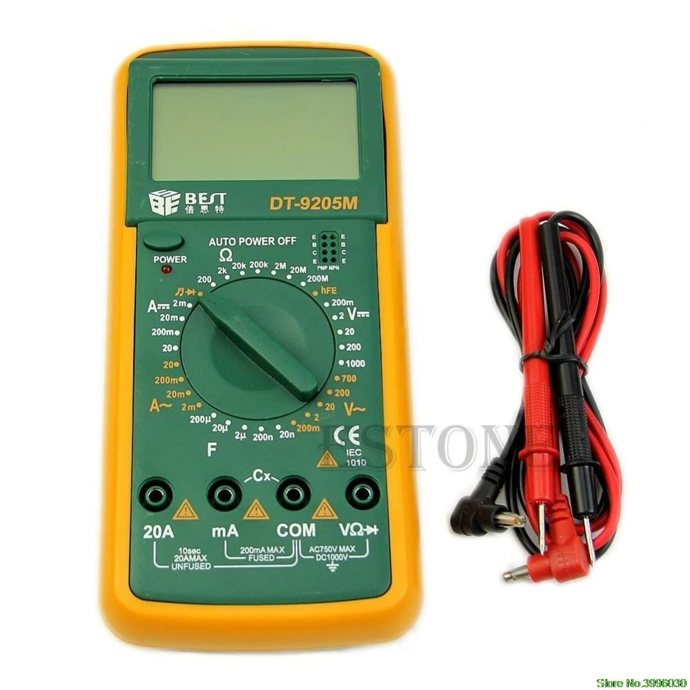 

DT9205M Digital Voltmeter Multimeter Ohmmeter Ammeter Capacitance Tester LCD New