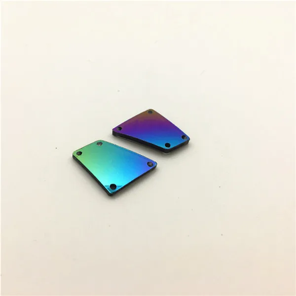 09N 17x19mm TopStone Радужное зеркало пришивные стразы акриловые пришивные камни для аксессуаров одежды платья - Цвет: 09N 17x19mm