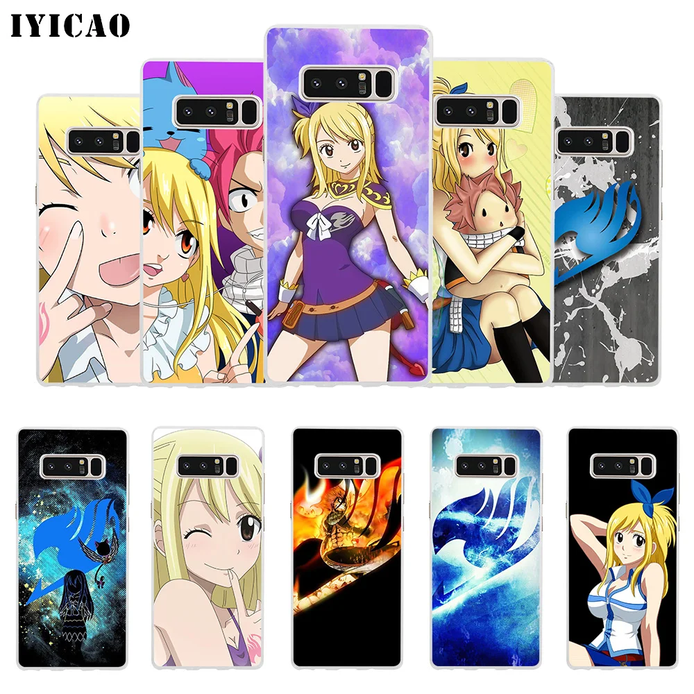 Мягкий силиконовый чехол для телефона IYICAO Fairy Tail Lucy Samsung A5 A6 Plus A7 A8 A9 J3 J5 J7 Note 8 9