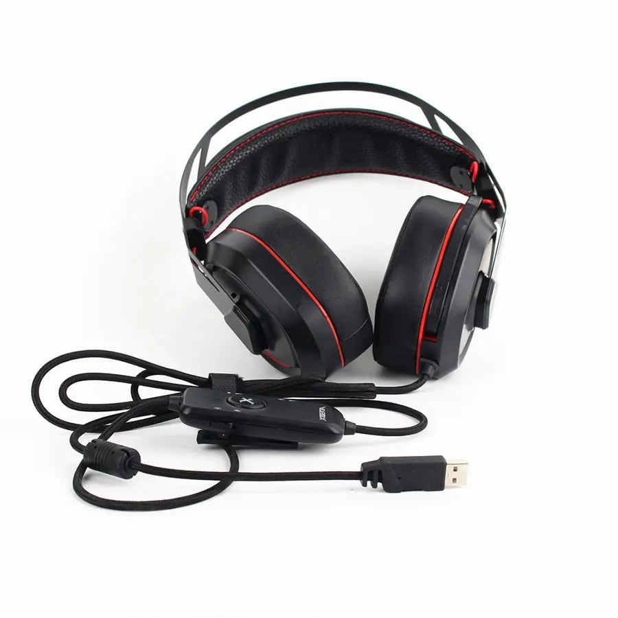 Xiberia S18 PC наушники 7 1 объемный звук USB игровая гарнитура стерео Бас шлем с