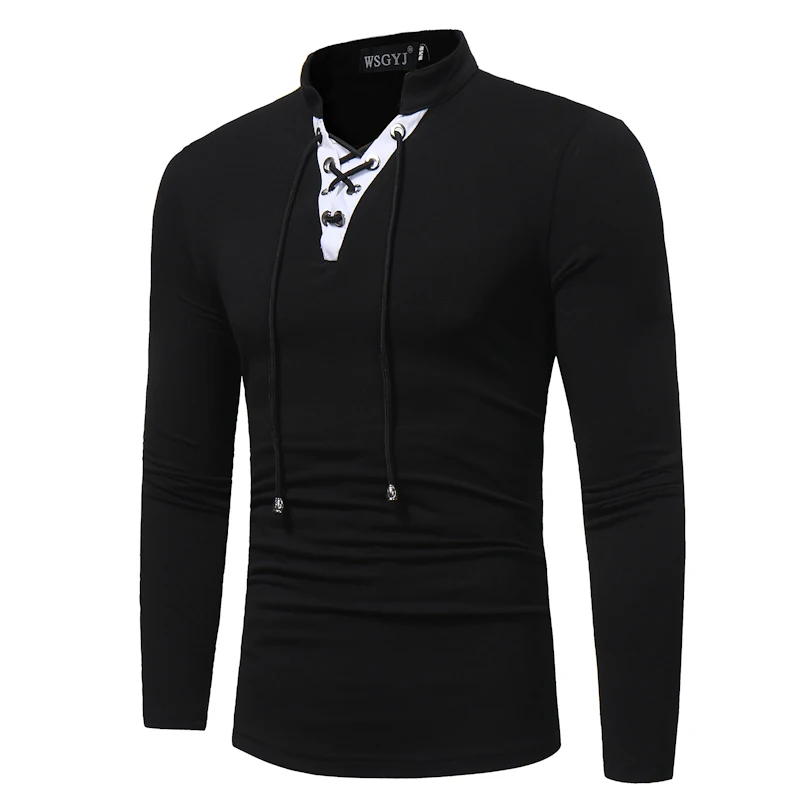 2017 Модная стильная Осенняя мужская повседневная футболка Мужская популярная