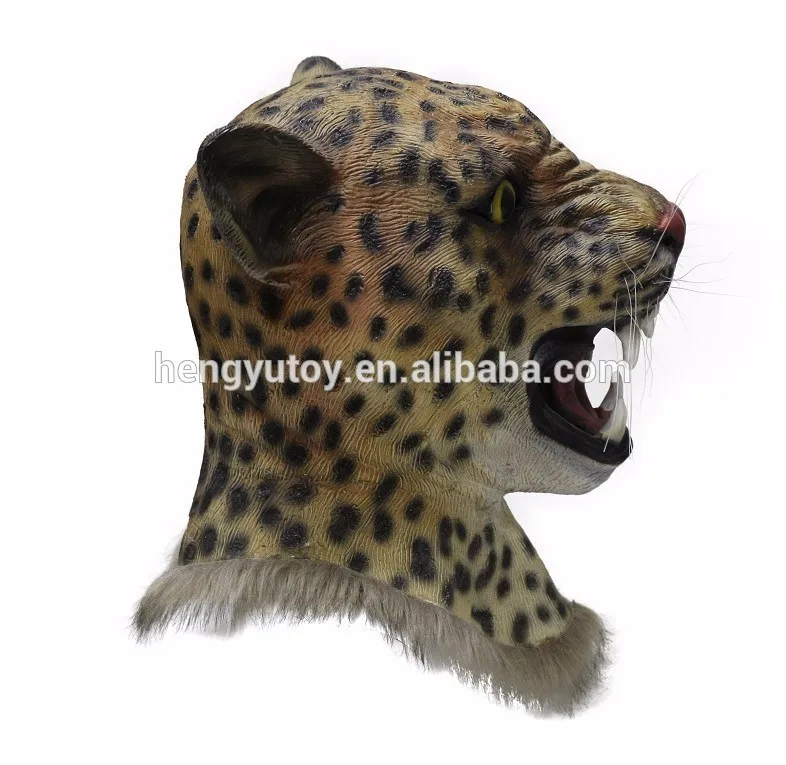 Лидер продаж живой Jaguar головы маска латексный костюм на Хэллоуин пантера детские