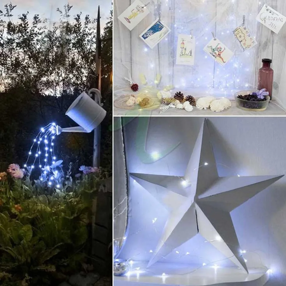 LED Solar Lights String 100/200 Leds Outdoor Waterproof Copper Wire For Decoration | Освещение