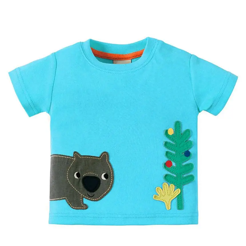 Детская одежда Little maven летняя хлопковая футболка с короткими рукавами и