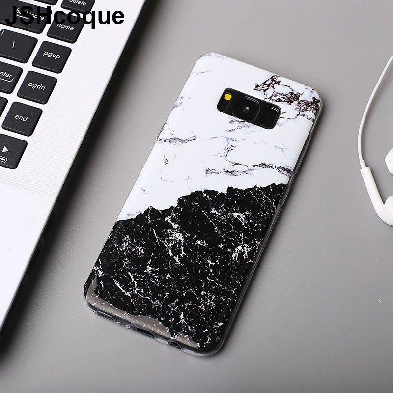 A Чехол для samsung S10 Plus, TPU, черный, белый, мраморный, чехол для телефона, для samsung S10, Coque, глянцевая задняя панель, Funda, для samsung S8, S9, S7, S6, Note 9 - Цвет: A