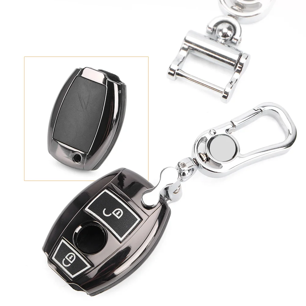 2 Корпус для ключей на кнопке Benz GLA200 GLC200 GLA220 C180 CLA200 ML350 GLK300 E260 Remote Key Fob чехол в виде