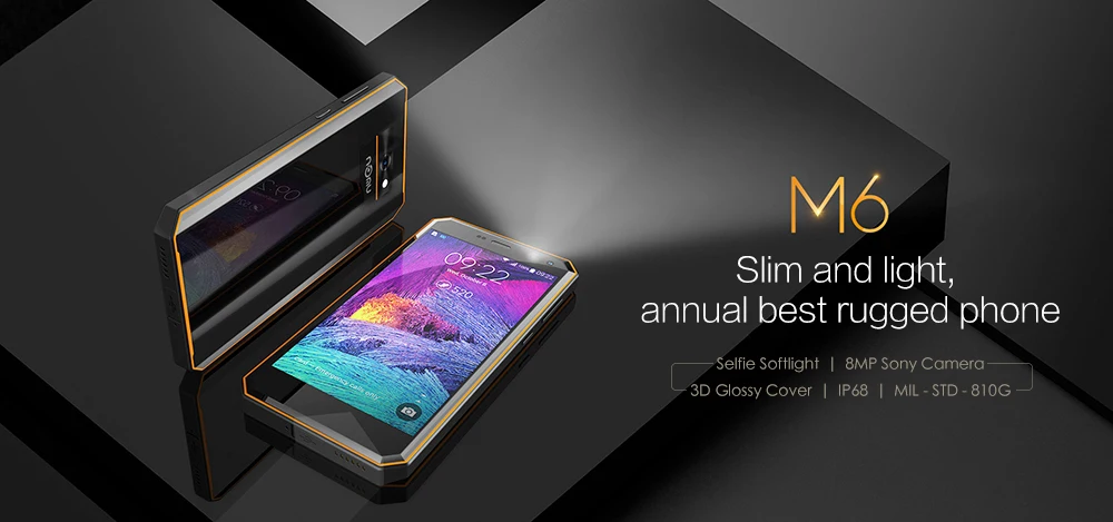 IP68 NOMU M6 4G смартфон 5,0 дюймов Android 7,0 MTK6737VWT четырехъядерный 1,5 ГГц 2 Гб ОЗУ 16 Гб ПЗУ 8,0 МП задняя камера 3000 мАч батарея