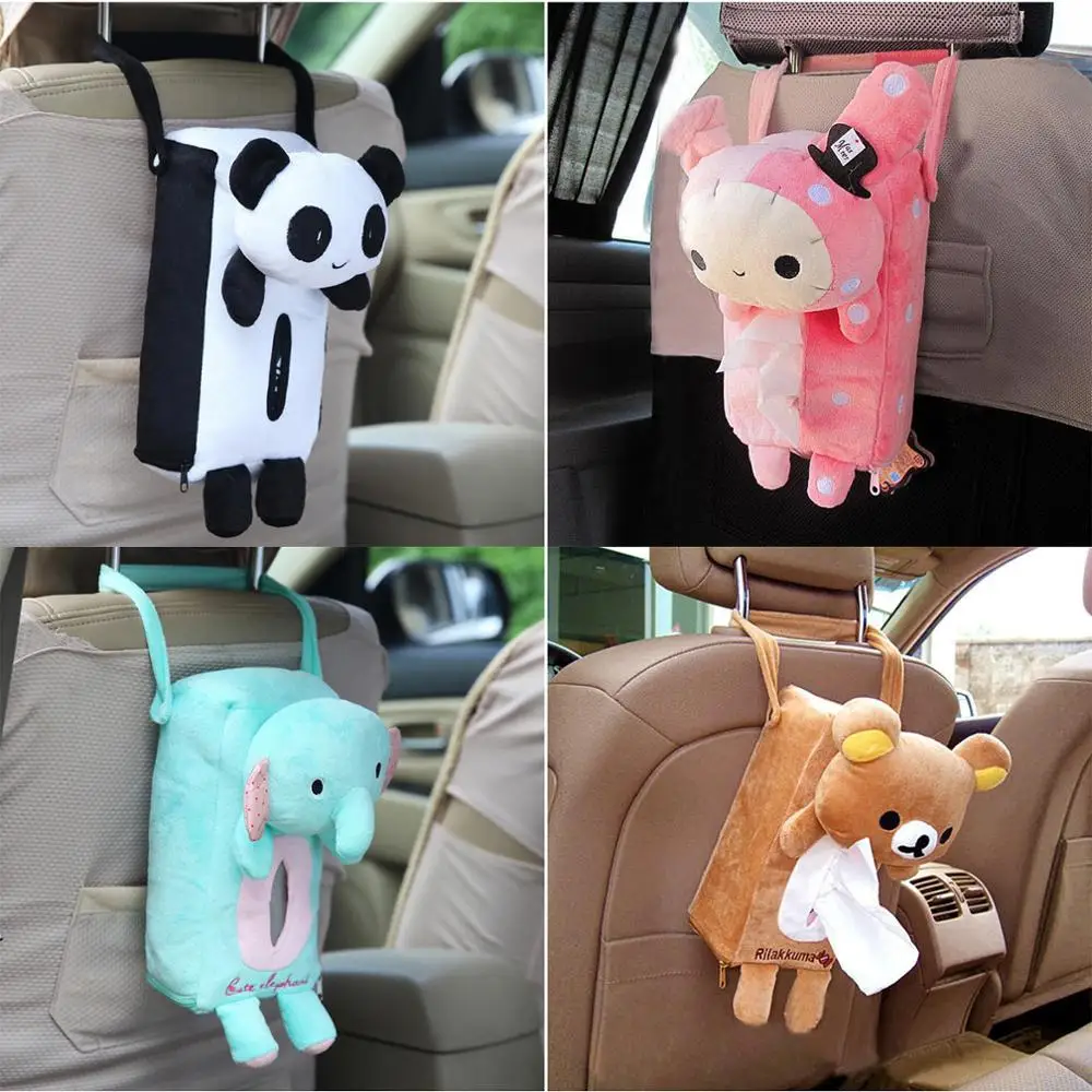 Lovely Cute Rabbit Bear Elephant Panda Home Office Car Auto Automobile Tissue Boxes Cover Napkin Paper Towel Holders Cases