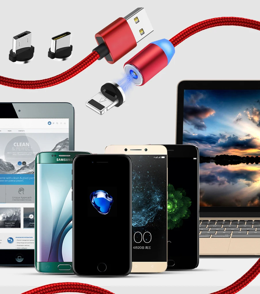 Магнитный Micro USB кабель NiSi для iPhone XR samsung S9 Xiaomi huawei mate 20 TypeC/8PIN IOS штекер провод для быстрой зарядки Кабели 1 м