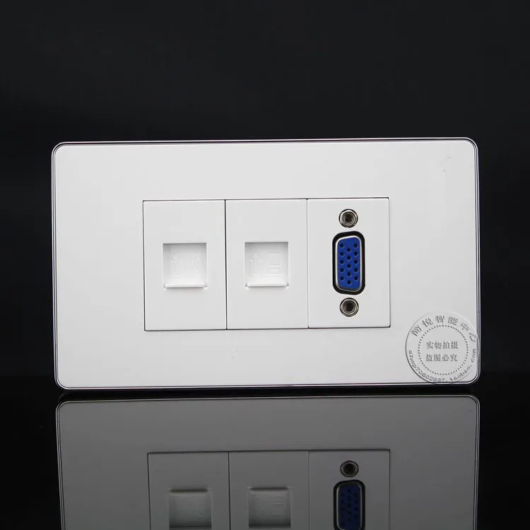 Настенная панель 120 мм 3 порта s сетевая Панель RJ45 VGA RJ11 для телефонных портов