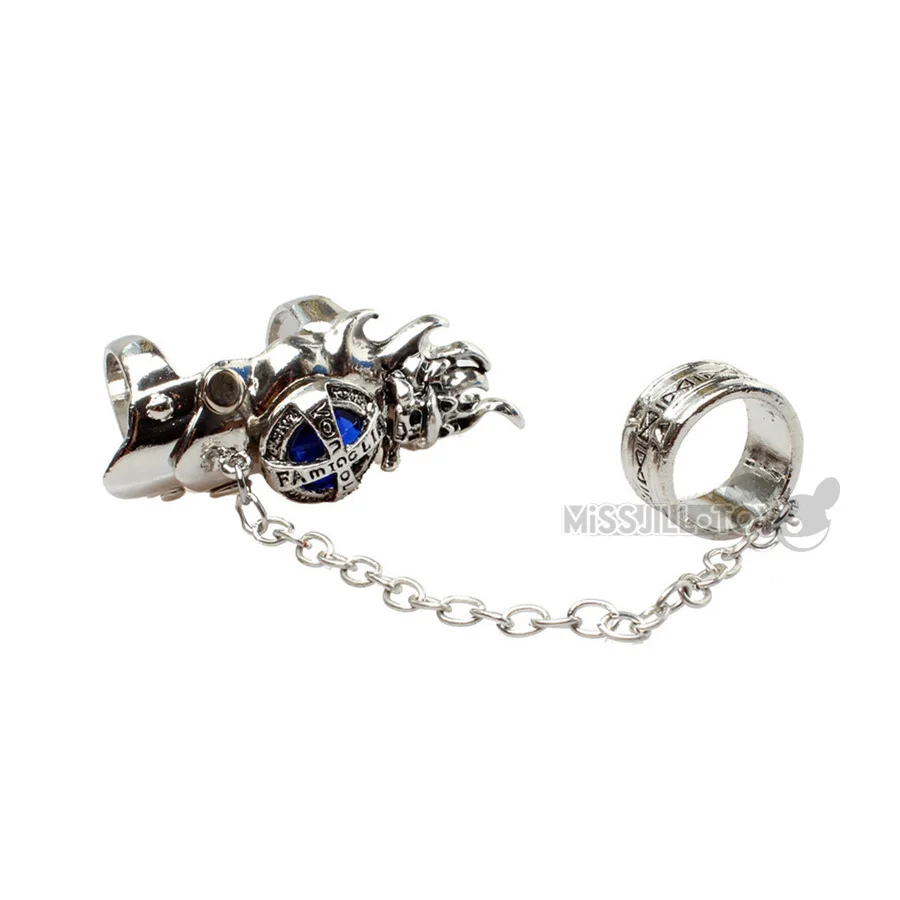 A blue Модное Ювелирное кольцо kateyo Hitman Reborn ring аниме Vongola вращающиеся ювелирные кольца аксессуары для косплея - Цвет основного камня: A blue
