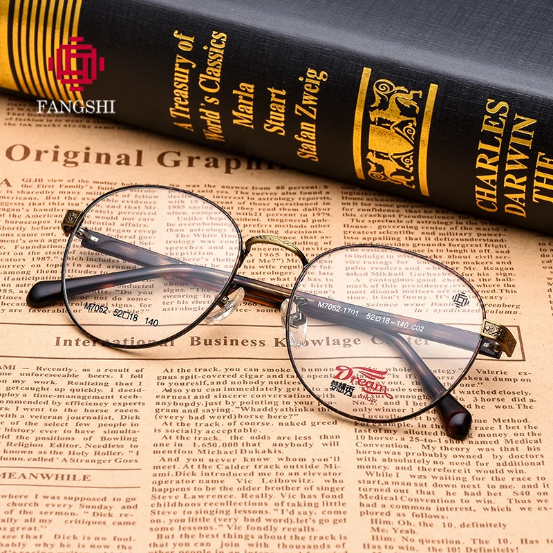 Металлические очки прозрачные оправа Женские винтажные круглые оптические по