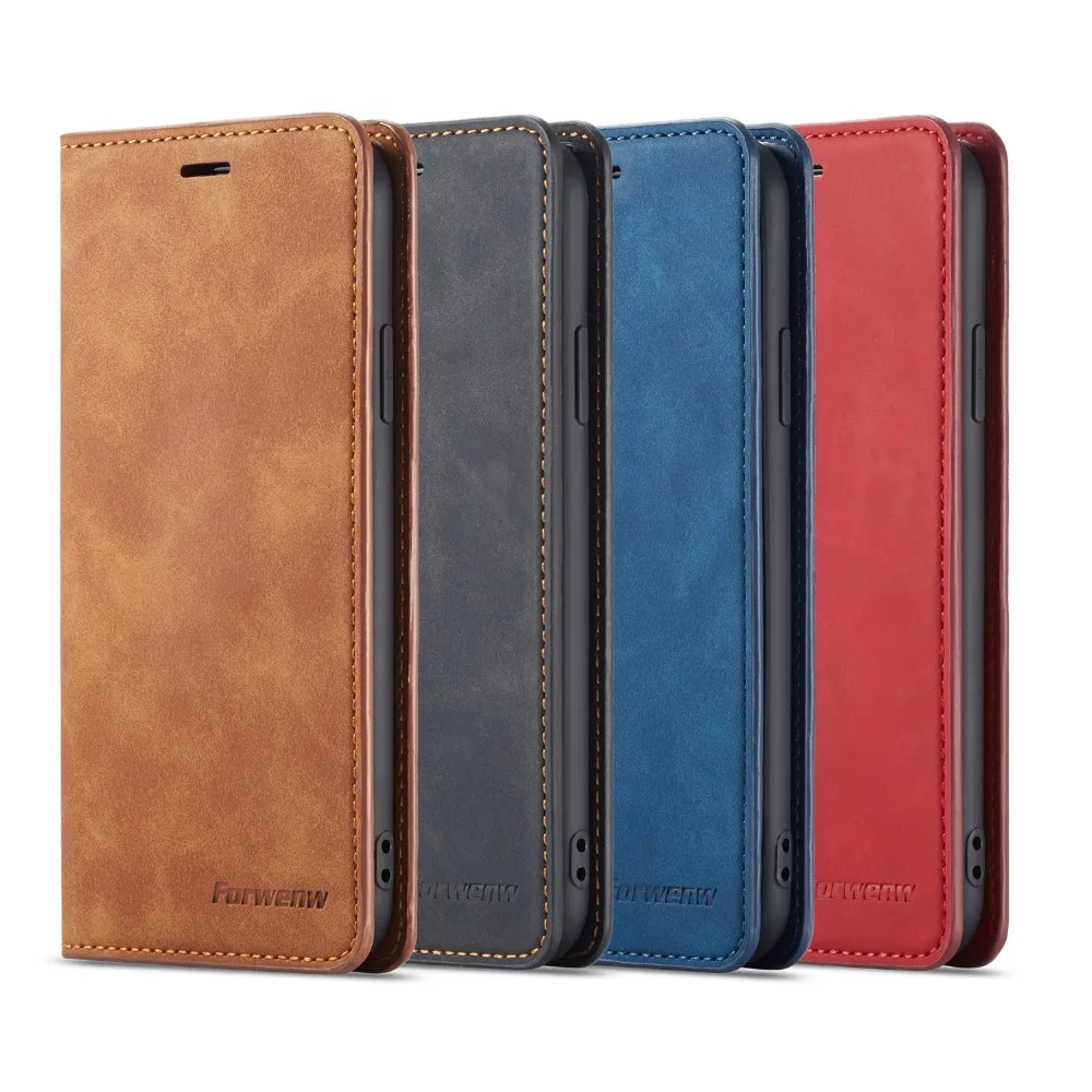 

For iPhone 13 12 11 Pro XS Max XR 6S 7 8 Plus Mini PU Leather Wallet Photo Lens Stand Flip Case automatic Magnetic Cover