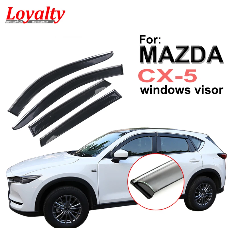 Лояльность хром для Mazda CX 5 2017 2018 навес на окно козырек защита от ветра дефлектор