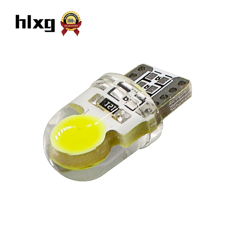 Hlxg 10 шт. T10 194 W5W LED 168 Автомобильная Клинообразная лампа COB супер яркая Поворотная