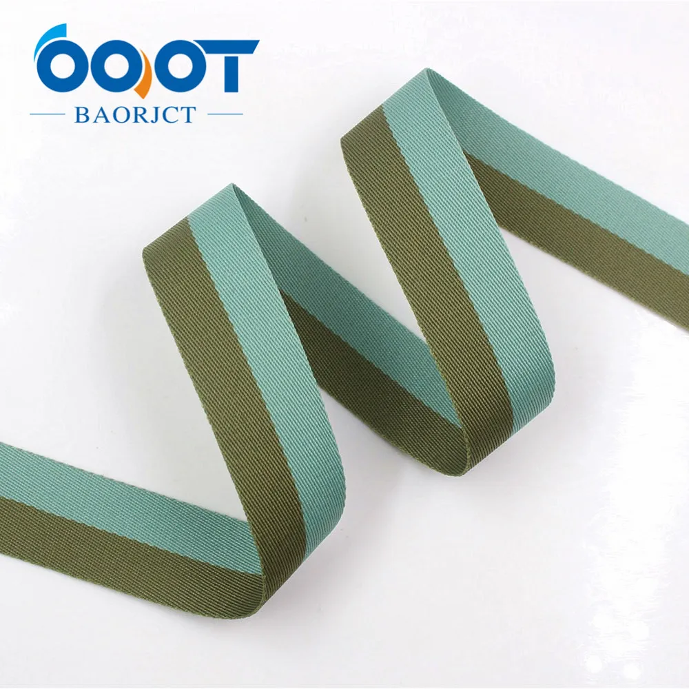 OOOT BAORJCT I-181103-121 25mm 10yards Double-sided two-color striped ribbon DIY handmade bow headdress gift wrap materials  Дом и