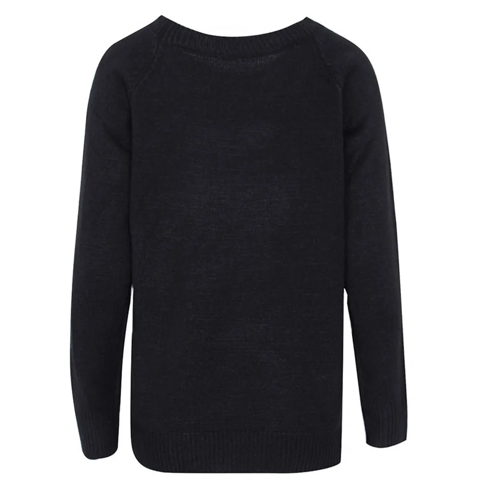 Women Blouses Love Pullover Loose Blusas Femininas Sweater Jumper Tops Knitwear Casual Solid Long Sleeve Mujer |