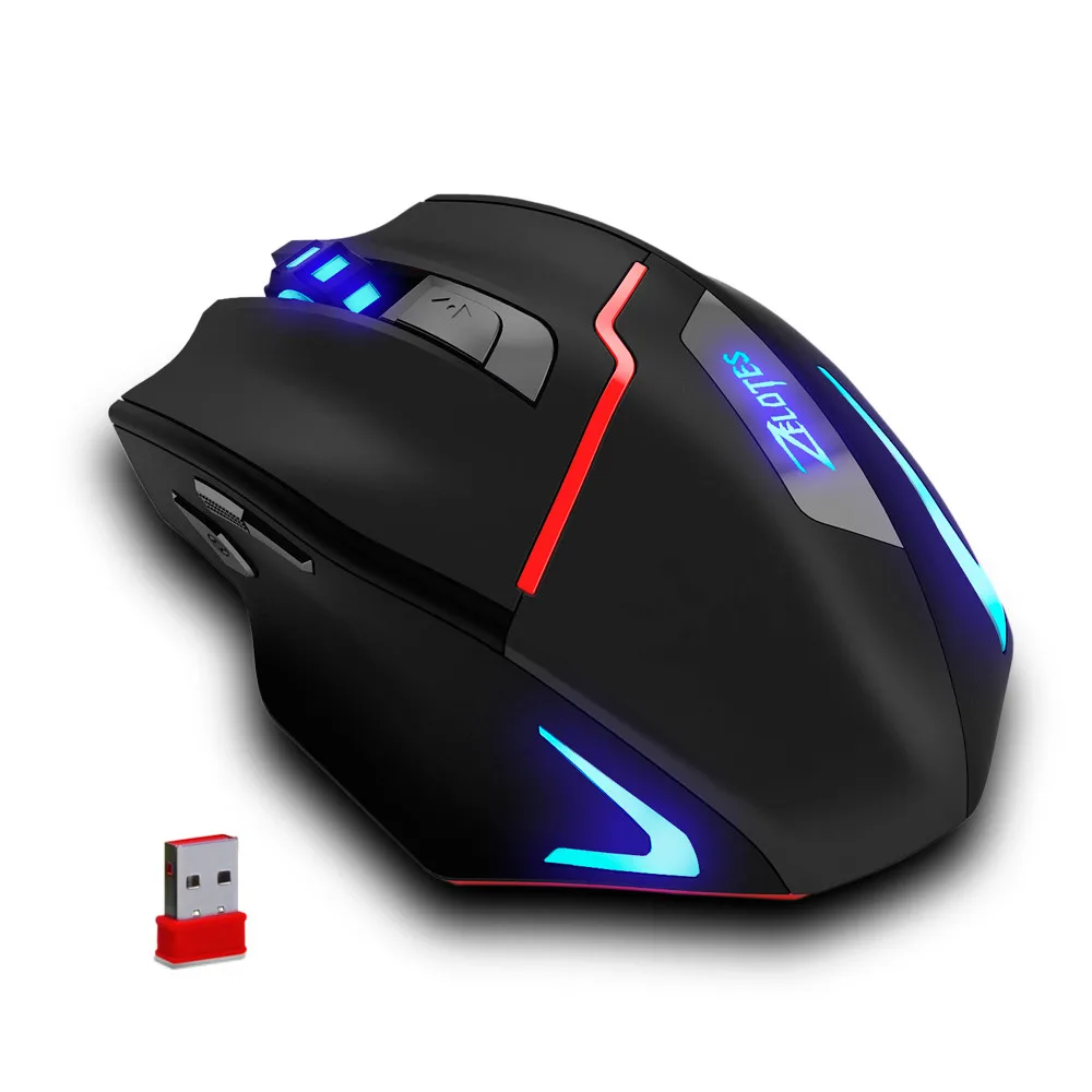 Zelotes F 18 Dual mode игровая мышь 3200 точек/дюйм проводная/беспроводной Регулируемый dpi