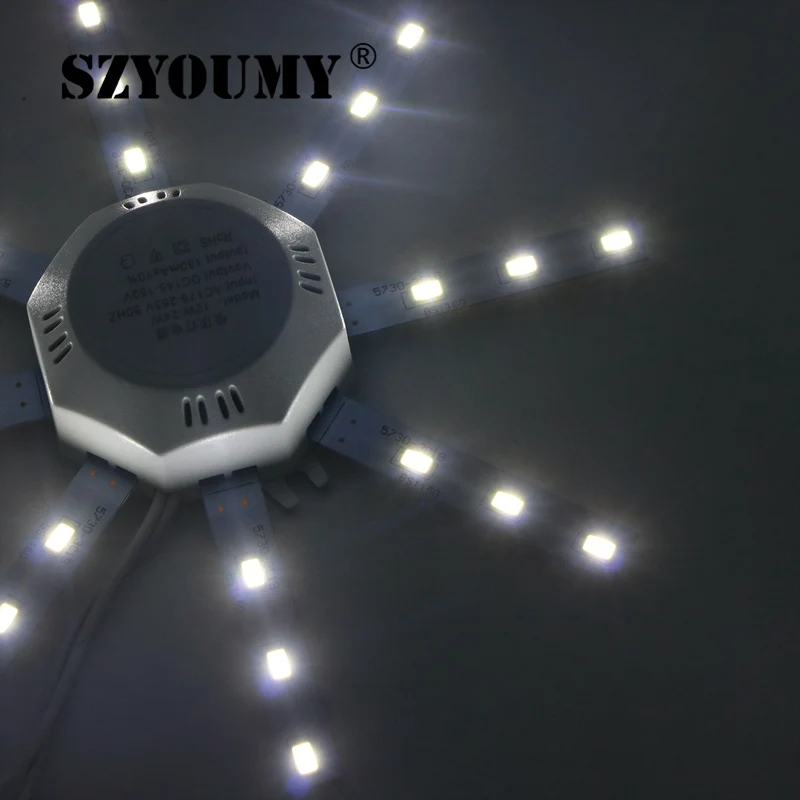 

SZYOUMY SMD 12W 16W 20W 24W LED High Bright Lamp 16W Cold White Lamp Living Room LED Dome Palate Light Lamp
