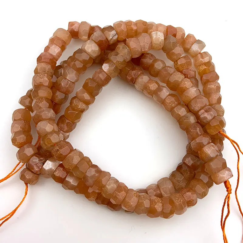 Бусины из натурального камня 15 ''Rondelle Orange Heishi Spacer DIY свободные бусины для