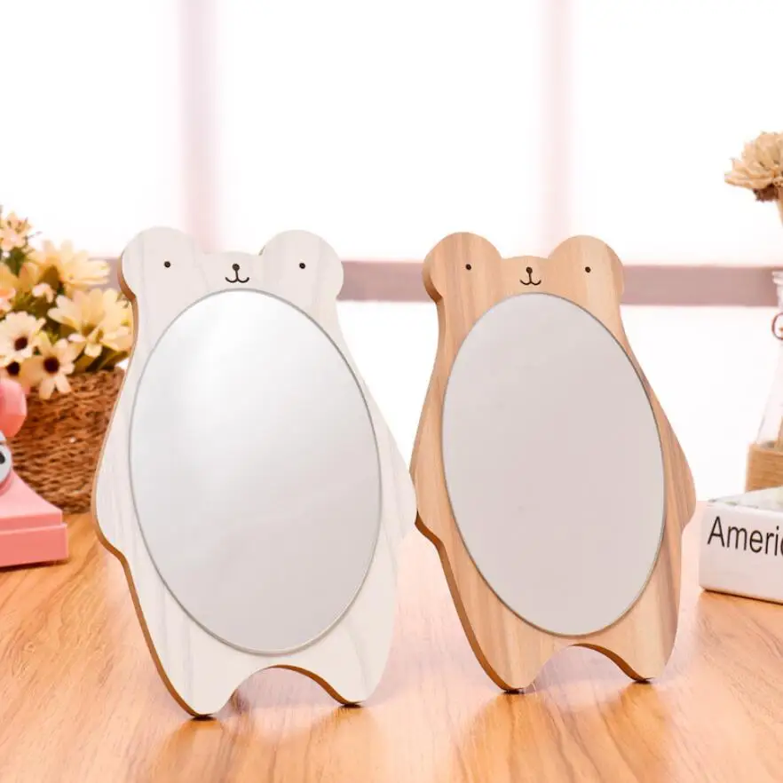 Европейское деревянное зеркало для макияжа принцессы косметическое креативное