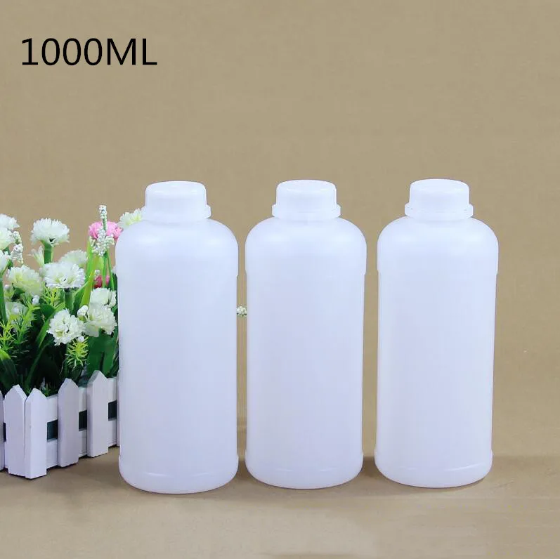 1000 мл HDPE пластиковая бутылка с завинчивающейся крышкой пустой контейнер для жидкости, шампуня, лосьона путешествия многоразовые бутылки горячая распродажа