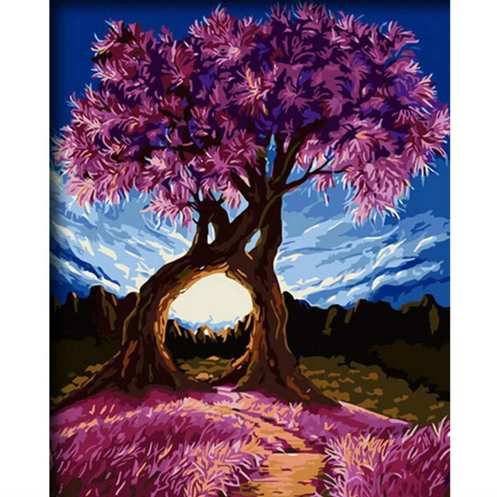 paint by number 23 Пейзаж маслом по номерам Schilderen op Nummer Раскраска по номерам Lienzos пронумерованные картины, Peinture Par Num Ro - Цвет: paint by number 23