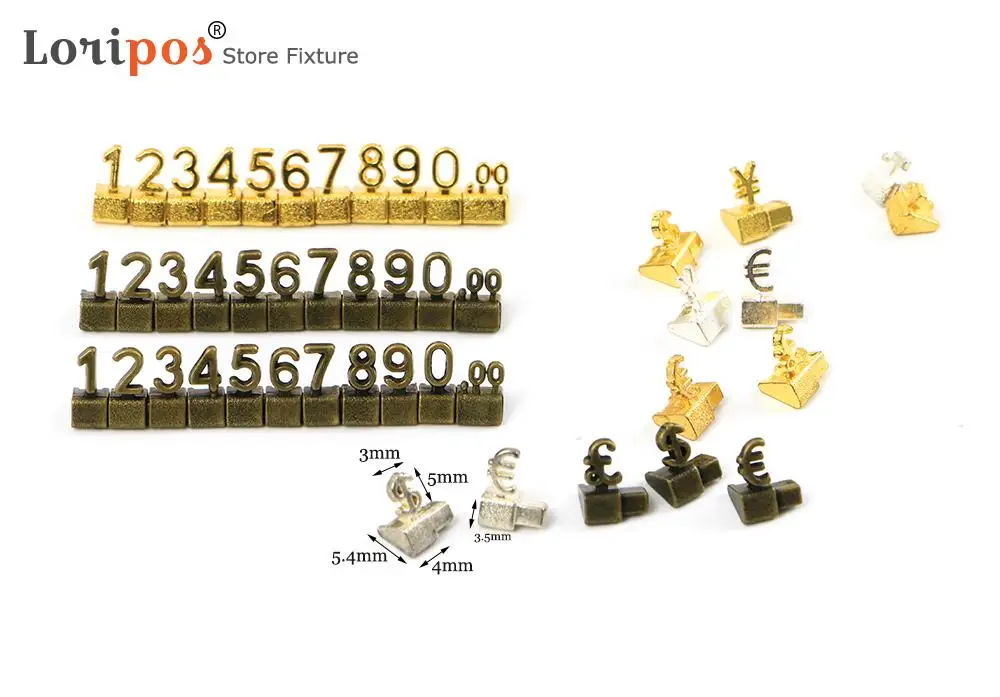 Роскошный металлический стеллаж 3D регулируемая цена бирка для вызовов дисплея