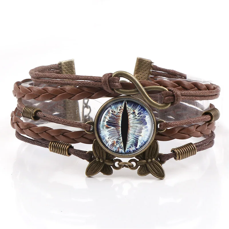 Личный коричневый браслет из искусственной кожи цветной для учеников рок