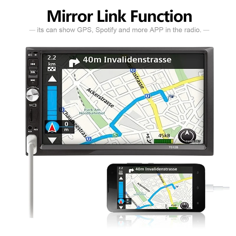 Авто Радио Bluetooth 2 din автомобильный радиоприемник Поддержка BT/FM/AUX IN/USB Реверсивный