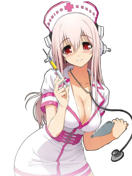 

SUPER SONICO THE ANIMATION- Super Sonico Nurse Uniform Cosplay Costume