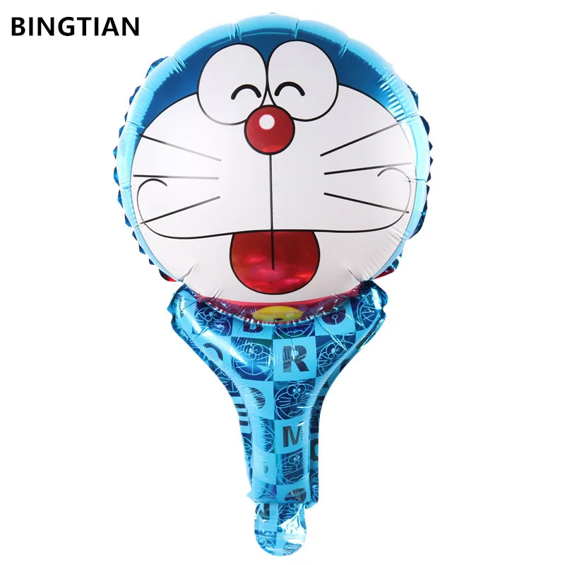 BINGTIAN Doraemon ручные воздушные шары милый мультфильм Дораэмон палка шарики для День