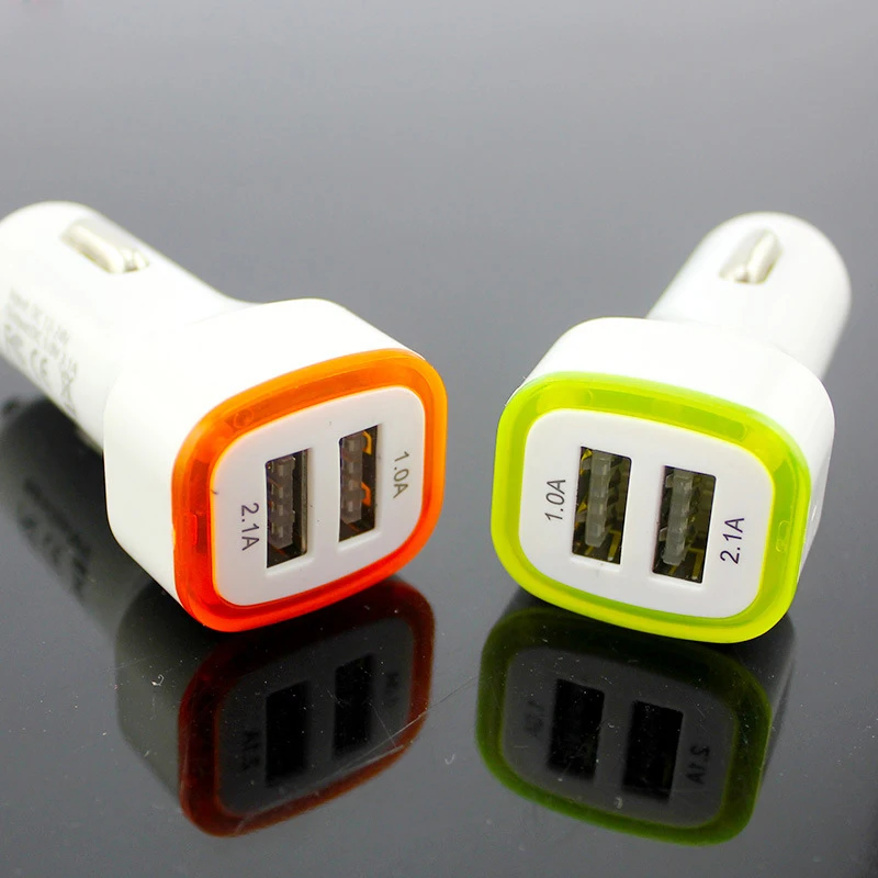 Автомобильное светодиодное Зарядное устройство USB двойной автомобиль для
