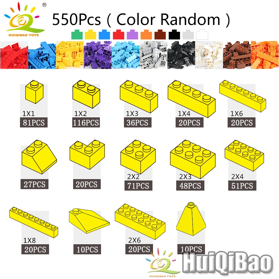 550 шт/450 шт красочные DIY творческие строительные блоки Совместимые классические