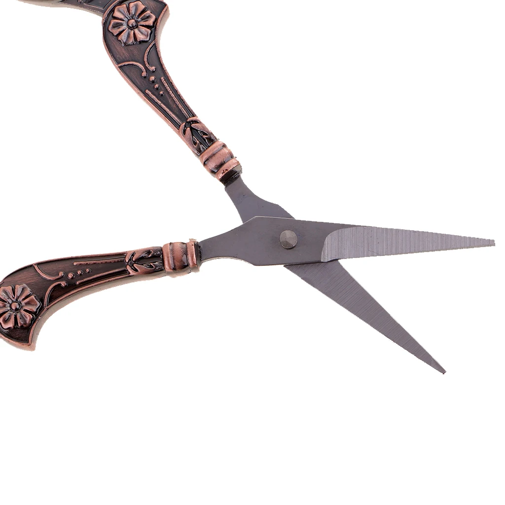 Цветочные ножницы для рукоделия вышивка в европейском стиле красная